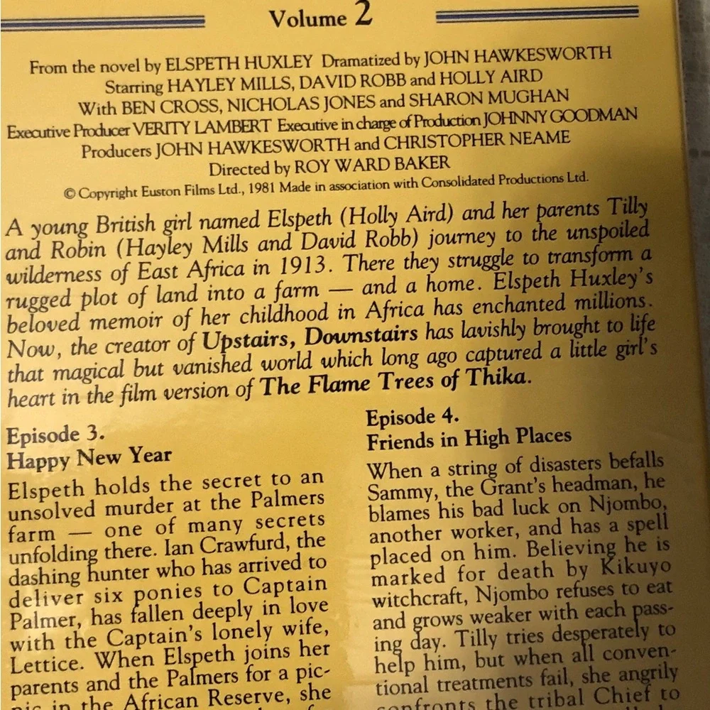 The Flame Trees of Thika VHS Set